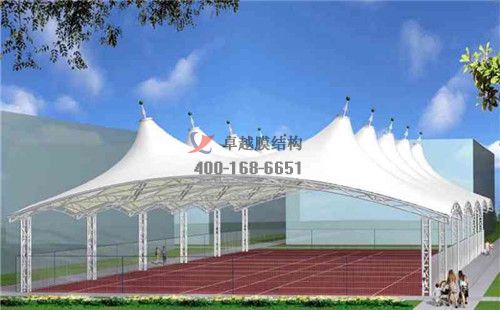石家莊網(wǎng)球場(chǎng)膜結(jié)構(gòu)頂棚罩棚十年施工經(jīng)驗(yàn) 　　