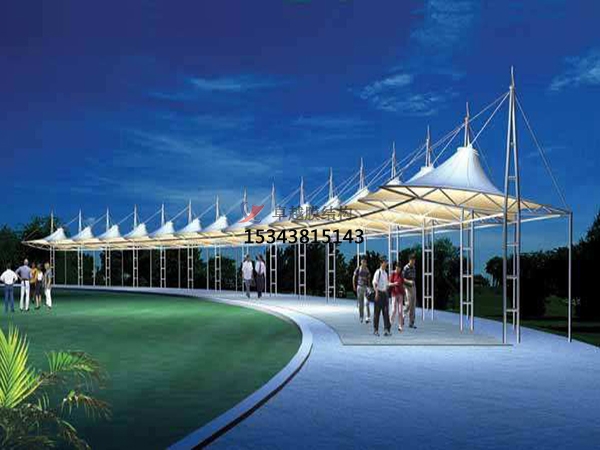 梧州膜結構高爾夫發(fā)球臺遮陽棚
