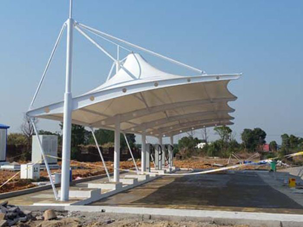 賓陽膜結(jié)構(gòu)【充電站防雨篷】停車棚設計安裝