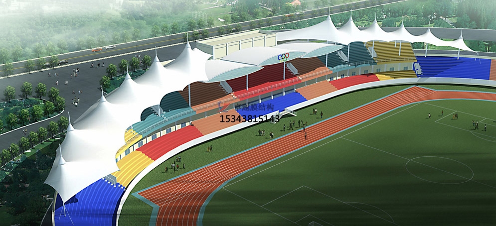 榆林市體育場看臺頂棚/運(yùn)動(dòng)場主席臺/風(fēng)雨操場雨棚生產(chǎn)廠家