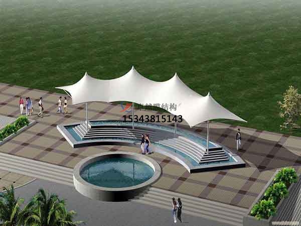 上海商業(yè)廣場<font color='red'>張拉膜結構</font>景觀棚/雨棚設計搭建