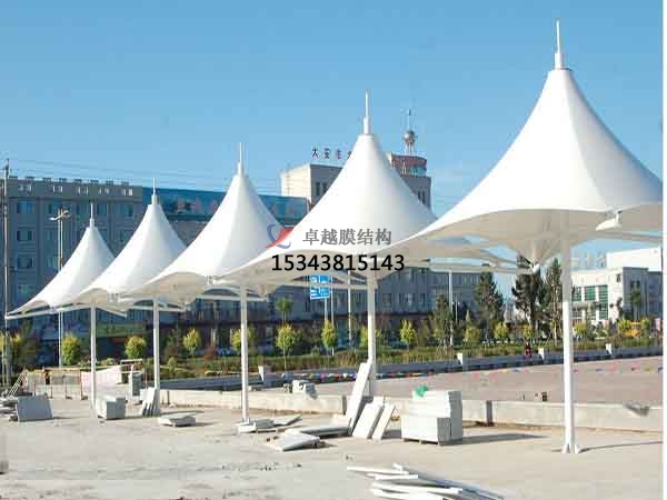 漯河商業(yè)廣場<font color='red'>張拉膜結構</font>景觀棚/雨棚設計搭建