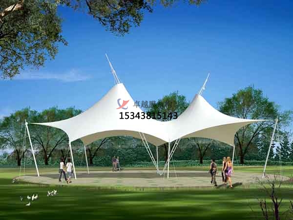 商丘商業(yè)廣場<font color='red'>張拉膜結構</font>景觀棚/雨棚設計搭建