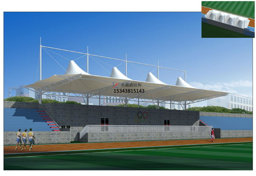  膜結(jié)構(gòu)看臺是什么樣得構(gòu)造？