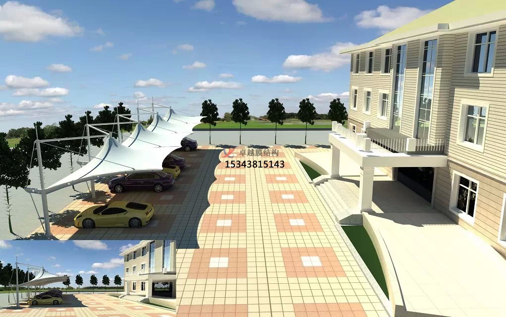 淮安<font color='red'>膜結構公司</font>【索膜結構停車場】淮安膜結構廠家